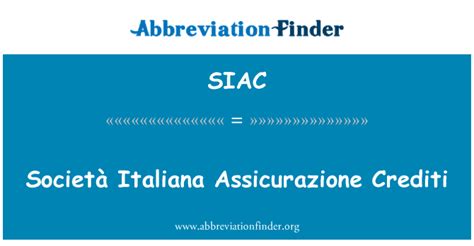 siac assicurazione crediti